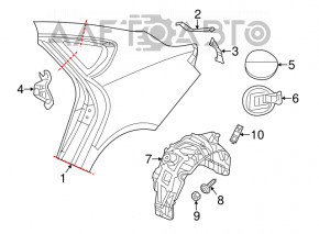 Chrysler 200 15-17 Fuel Door
