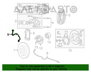 Brake hose rear left Dodge Durango 11-