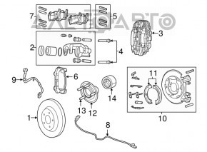 Brake hose rear left Dodge Durango 11-