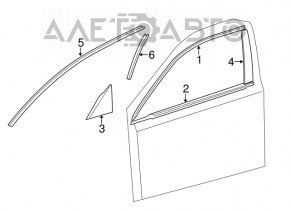 Front left side door trim for Lexus CT200h 11-17