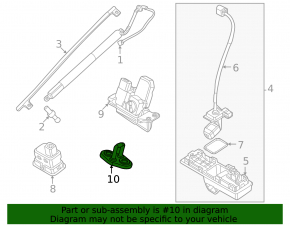 Tailgate lock bracket Kia EV6 22-24