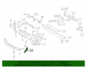 Front bumper bracket left Audi Q5 8R 09-12 prerest