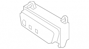 Hyundai Kona 18-21 Front Panel Button Block under BSM, without projection