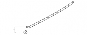 Mazda 3 19-24 4d trunk lid seal on the lid