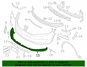 Lincoln MKX Front Bumper Lip 16-