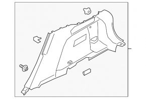 Arch trim right Ford Escape MK4 20- black