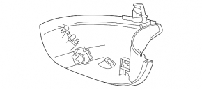 Left side mirror cover for Ford Mustang Mach-E 21-25 (lower) for backlight and camera