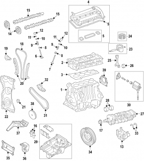 Cylinder head assembly for Ford Escape MK4 2020-23 hybrid, plug-in
