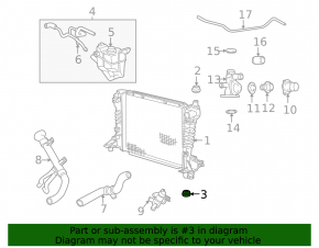 Radiator support lower left Ford Mustang mk6 15- rubber