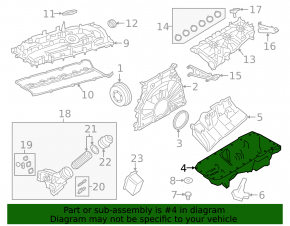 Oil pan BMW X5 G05 19-23 3.0T B58B30C