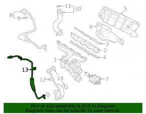 BMW 5 G30 21-23 Turbo Cooling Pipe, Long, Return