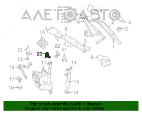 Headlight washer nozzle right Mercedes W164 ML