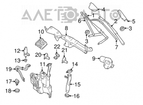 Headlight washer nozzle right Mercedes W164 ML