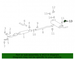 Rear left muffler bracket Toyota Rav4 19-