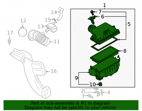 Air filter housing assembly Toyota Sienna 22-25