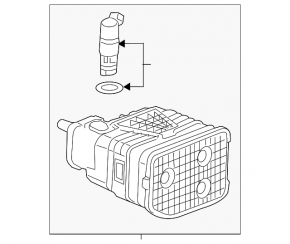 Canister with carbon absorber Chevrolet Camaro 16-17 6.2, 3.6, 2.0
