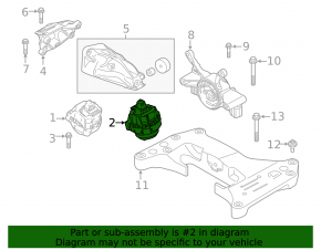 Left engine mount for BMW 3 G20 21-25 plug-in RWD