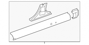 Body threshold metal with front pillar right Chevrolet Volt 11-15