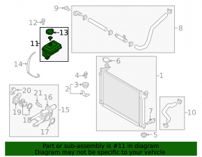 Cooling expansion tank Hyundai Sonata 15-19