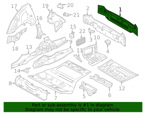BMW X3 G01 18 rear panel - outer part