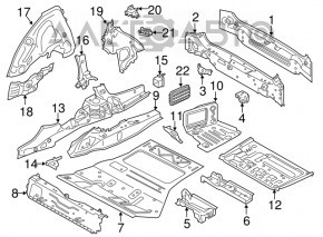 BMW X3 G01 18-24 Rear Panel, 2 Pieces, Drilled, Silver