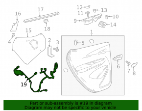 Wiring front left door Chevrolet Bolt 17-