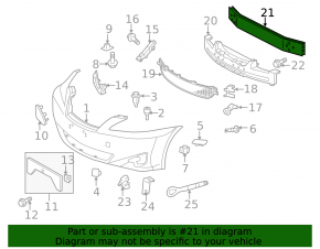Lexus IS250 IS350 06-13 Front Bumper Reinforcement