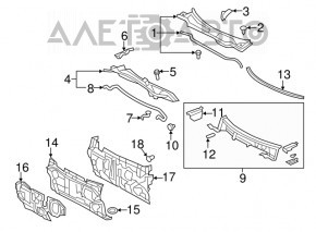 Windscreen wiper seal right Toyota Camry v40