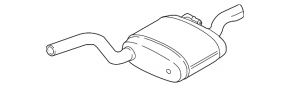 Exhaust pipe with barrels VW Passat 20-22 2.0T