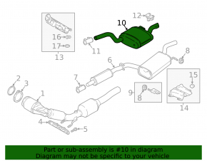 Exhaust pipe with barrels VW Passat 20-22 2.0T