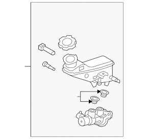 Brake master cylinder with reservoir for Hyundai Elantra AD 17-19 automatic transmission