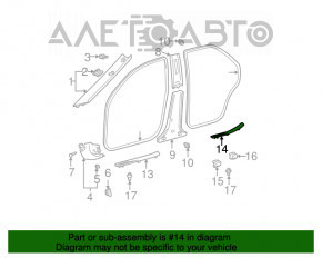 Door sill trim rear left Toyota Camry v30 2.4