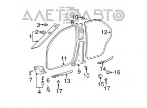 Door sill trim rear left Toyota Camry v30 2.4