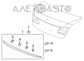 Trunk lid spoiler Honda Accord 13-15