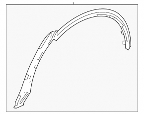 Rear Left Fender Arch Cover for Acura MDX 2021-2025 Without Type S Advance, Without Advance Pack