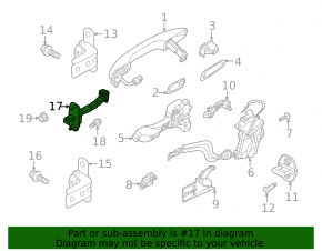 Rear left door stop for Kia Soul 20-25