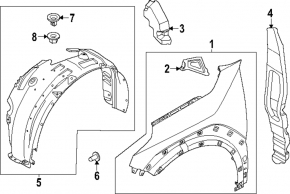 Right door-wing seal for Kia EV9 24-25