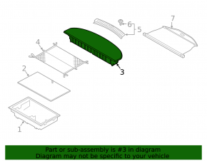 Rear trunk tray for Hyundai Santa FE 21-23