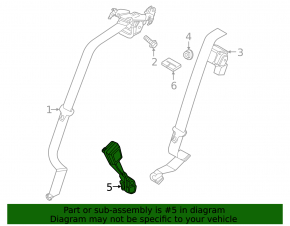 Rear left seat belt latch for Nissan Ariya 23-25