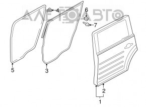Door bare rear left Ford Flex 09-19 minor pokes