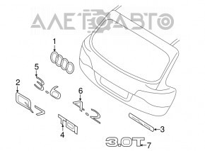Audi Q5 8R 09-12 Quattro Rear Emblem