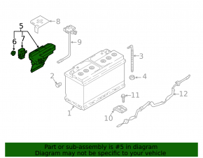 Positive terminal of battery Audi A5 F5 17- type 2