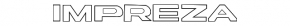 Emblem inscription IMPREZA trunk door Subaru Impreza 5d 17-23