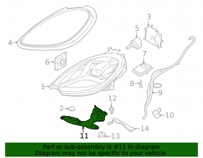 Headlight mount left Porsche Macan 15-18
