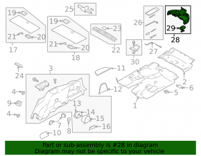 Subaru b9 Tribeca spare wheel mounting mechanism