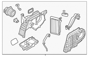 Heater housing bare 3 row Kia Sorento 16-20