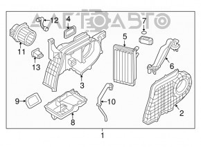 Heater assembly 3 row Kia Sorento 16-20