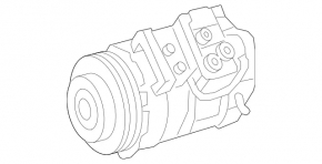 Air conditioning compressor Mercedes CLS 400 C218 15-17 3.0, with electromagnetic clutch