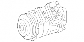 Air conditioning compressor Mercedes CLS 400 C218 15-17 3.0, with electromagnetic clutch