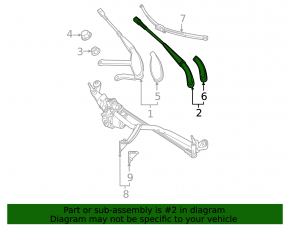 Left wiper arm Mercedes W213 E 17-23